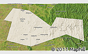 Shaded Relief 3D Map of Meleuzskiy, satellite outside