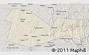 Shaded Relief 3D Map of Meleuzskiy, semi-desaturated