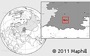 Blank Location Map of Meleuzskiy, highlighted country, highlighted grandparent region