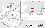 Blank Location Map of Meleuzskiy, highlighted grandparent region