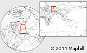 Blank Location Map of Meleuzskiy, highlighted parent region, within the entire country