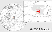 Blank Location Map of Meleuzskiy, highlighted parent region