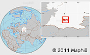 Gray Location Map of Meleuzskiy, highlighted grandparent region