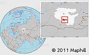 Gray Location Map of Meleuzskiy, highlighted parent region