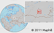 Gray Location Map of Meleuzskiy