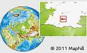 Physical Location Map of Meleuzskiy, highlighted grandparent region