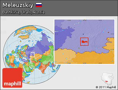 Political Location Map of Meleuzskiy