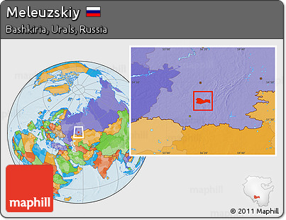 Political Location Map of Meleuzskiy
