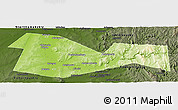 Physical Panoramic Map of Meleuzskiy, darken
