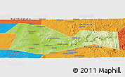 Physical Panoramic Map of Meleuzskiy, political outside