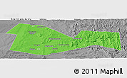 Political Panoramic Map of Meleuzskiy, desaturated