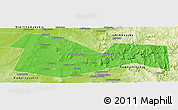Political Panoramic Map of Meleuzskiy, physical outside