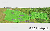 Political Panoramic Map of Meleuzskiy, satellite outside