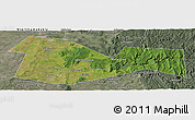 Satellite Panoramic Map of Meleuzskiy, semi-desaturated