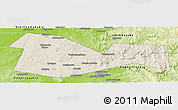 Shaded Relief Panoramic Map of Meleuzskiy, physical outside