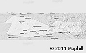 Silver Style Panoramic Map of Meleuzskiy
