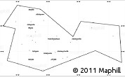 Blank Simple Map of Meleuzskiy, cropped outside