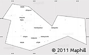 Silver Style Simple Map of Meleuzskiy, cropped outside