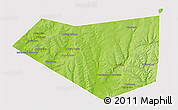 Physical 3D Map of Mishkinskiy, cropped outside