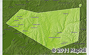 Physical 3D Map of Mishkinskiy, darken