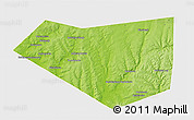 Physical 3D Map of Mishkinskiy, single color outside