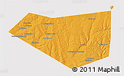 Political 3D Map of Mishkinskiy, cropped outside