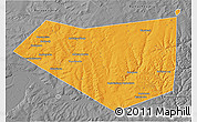 Political 3D Map of Mishkinskiy, desaturated