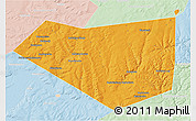 Political 3D Map of Mishkinskiy, lighten