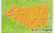 Political 3D Map of Mishkinskiy, physical outside