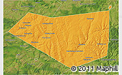 Political 3D Map of Mishkinskiy, satellite outside