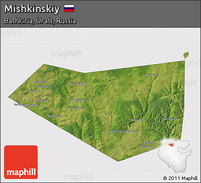 Satellite 3D Map of Mishkinskiy, cropped outside