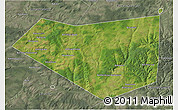 Satellite 3D Map of Mishkinskiy, semi-desaturated