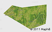 Satellite 3D Map of Mishkinskiy, single color outside