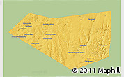 Savanna Style 3D Map of Mishkinskiy, single color outside