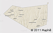 Shaded Relief 3D Map of Mishkinskiy, cropped outside