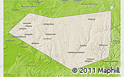 Shaded Relief 3D Map of Mishkinskiy, physical outside