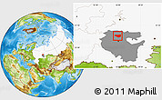 Physical Location Map of Mishkinskiy, highlighted country, highlighted parent region