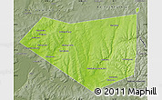 Physical Map of Mishkinskiy, semi-desaturated