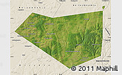 Satellite Map of Mishkinskiy, shaded relief outside