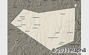 Shaded Relief Map of Mishkinskiy, darken