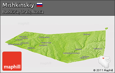 Physical Panoramic Map of Mishkinskiy, cropped outside