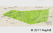 Physical Panoramic Map of Mishkinskiy, shaded relief outside