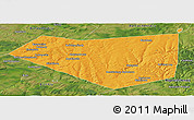 Political Panoramic Map of Mishkinskiy, satellite outside