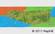 Satellite Panoramic Map of Mishkinskiy, political outside