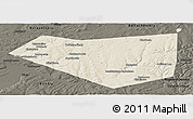 Shaded Relief Panoramic Map of Mishkinskiy, darken