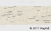 Shaded Relief Panoramic Map of Mishkinskiy