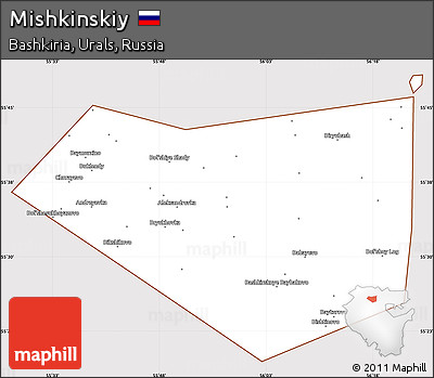 Classic Style Simple Map of Mishkinskiy, cropped outside