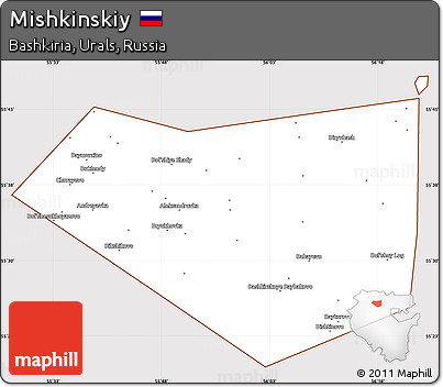 Classic Style Simple Map of Mishkinskiy, cropped outside