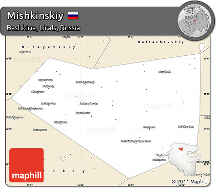 Classic Style Simple Map of Mishkinskiy