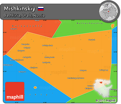 Political Simple Map of Mishkinskiy